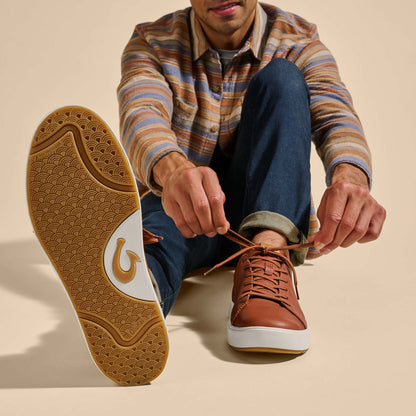 Lae‘ahi Lī ‘Ili Men's Leather Sneakers - Kukui Brown | Men OluKai cheap