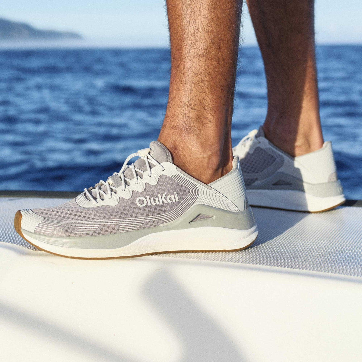 ‘Ahi Men’s Water Boat Shoes - Ash / Sterling | Men OluKai online