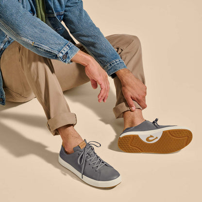 Lae‘ahi Lī ‘Ili Men's Leather Sneakers - Stone | Men OluKai cheap