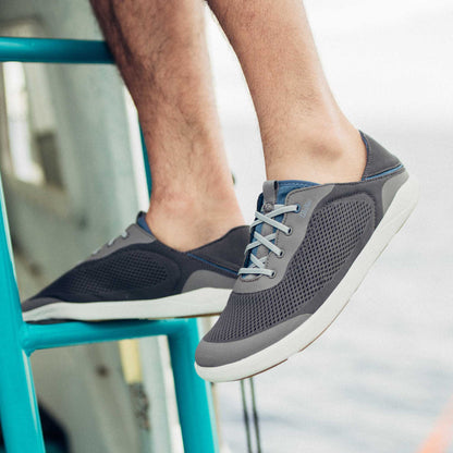 Moku Pae Men's Boat Shoes - Pavement / Vintage Blue | Men OluKai sale