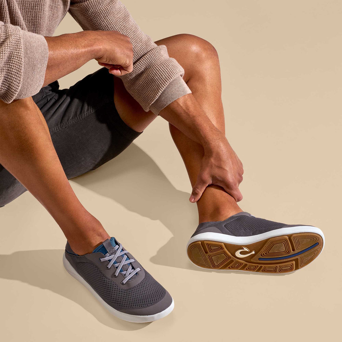 Moku Pae Men's Boat Shoes - Pavement / Vintage Blue | Men OluKai sale