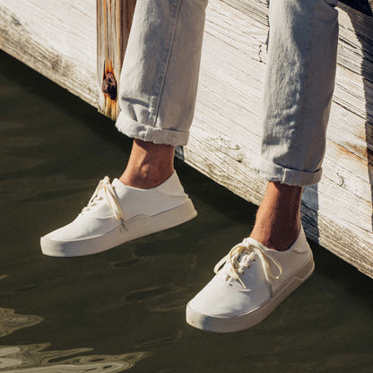 Tradewind Men’s Breathable Sneakers - Off White | Men OluKai near me