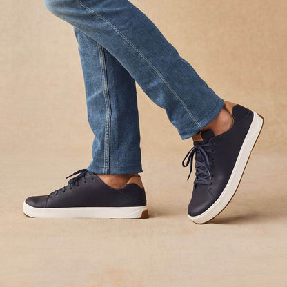 Lae‘ahi Lī ‘Ili Men's Leather Sneakers - Trench Blue | Men OluKai online