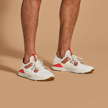 Mio Lī Men's Athletic Shoes - Bright White / Red Lava | Men OluKai sale