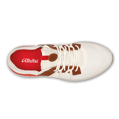 Mio Lī Men's Athletic Shoes - Bright White / Red Lava | Men OluKai sale