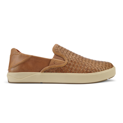 Lae‘ahi Lauhala Men's Leather Slip-On Sneakers - Fox | Men OluKai sale