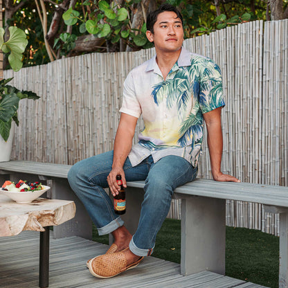 Lae‘ahi Lauhala Men's Leather Slip-On Sneakers - Fox | Men OluKai sale
