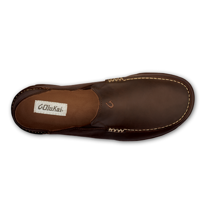 Moloā Men's Leather Slip On Shoes - Dark Wood / Dark Java | Men OluKai near me