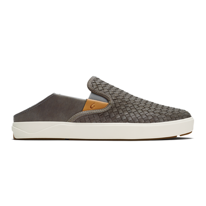 Lae‘ahi Lauhala Men's Leather Slip-On Sneakers - Ash | Men OluKai on sale