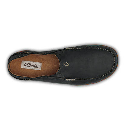 Moloā Men's Leather Slip On Shoes - Black / Toffee | Men OluKai outlet