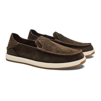Kākaha Nia Men‘s Suede Slip-On Shoes - Dark Wood | Men OluKai sale