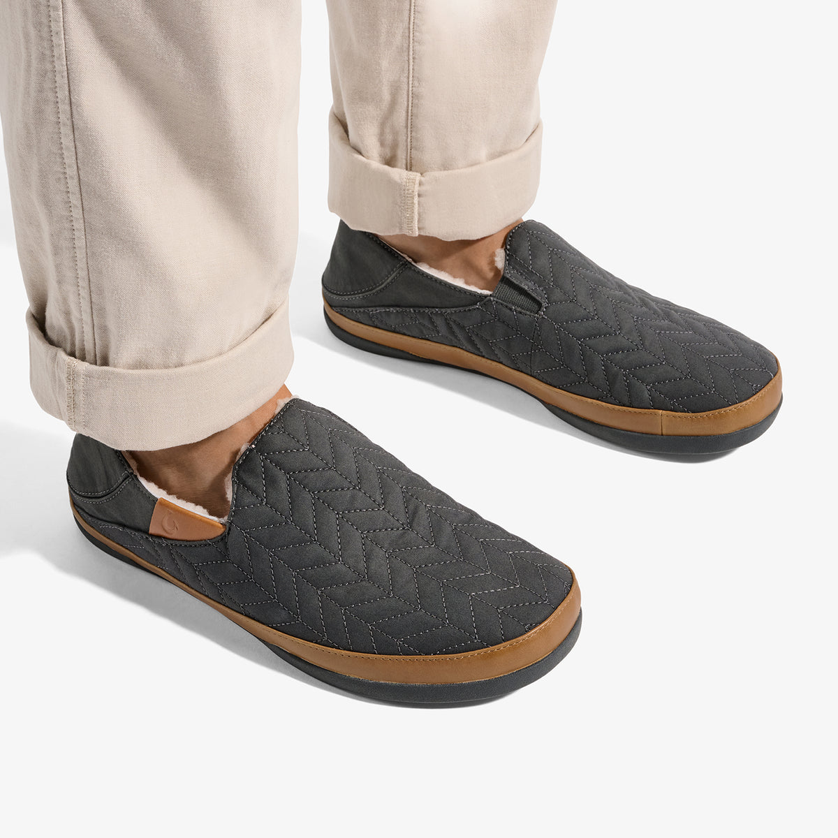 Hanohano Men’s Waxed Canvas Slippers - Dark Shadow | Men OluKai sale