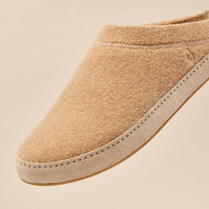 Hāmani Hulu Men’s Wool Mule Slippers - Oatmeal | Men OluKai sale
