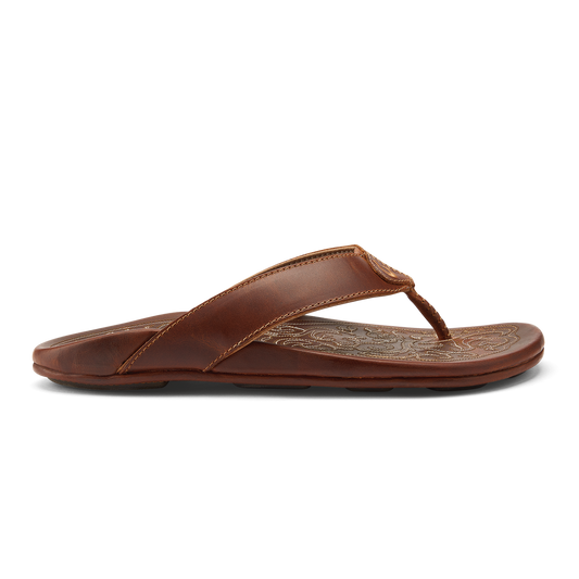 Mekila Men's Full-Grain Leather Beach Sandals - Natural | Men OluKai online