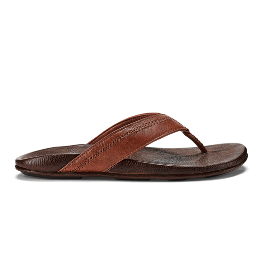 Hiapo - Rum / Dark Wood Men’s Leather Beach Sandals | Men OluKai for sale