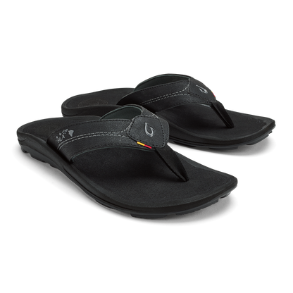 Kīpī Men’s Comfortable Beach Sandals - Black | Men OluKai outlet