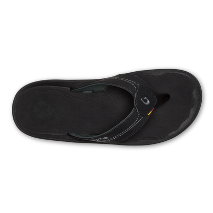 Kīpī Men’s Comfortable Beach Sandals - Black | Men OluKai outlet