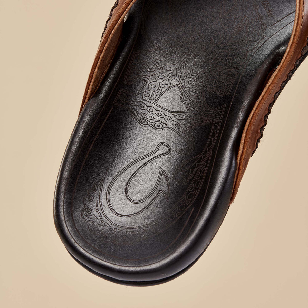 Mea Ola Men's Leather Sandals - Tan / Dark Java | Men OluKai for sale