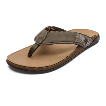 Tuahine Men's Waterproof Leather Beach Sandals - Hunter | Men OluKai online