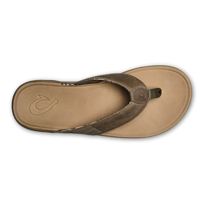 Tuahine Men's Waterproof Leather Beach Sandals - Hunter | Men OluKai online