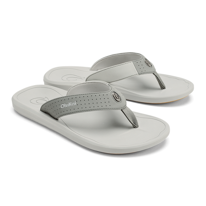 Ki‘i Men’s Water Ready Beach Sandals - Ash / Sterling | Men OluKai on sale