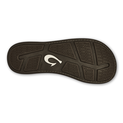 Tuahine Men's Waterproof Leather Beach Sandals - Dark Wood | Men OluKai near me