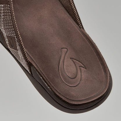 Tuahine Men's Waterproof Leather Beach Sandals - Dark Wood | Men OluKai near me