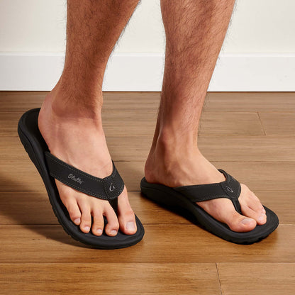 OluKai ‘Ohana - Black / Dark Shadow | Men's Beach Sandals | Men OluKai for sale