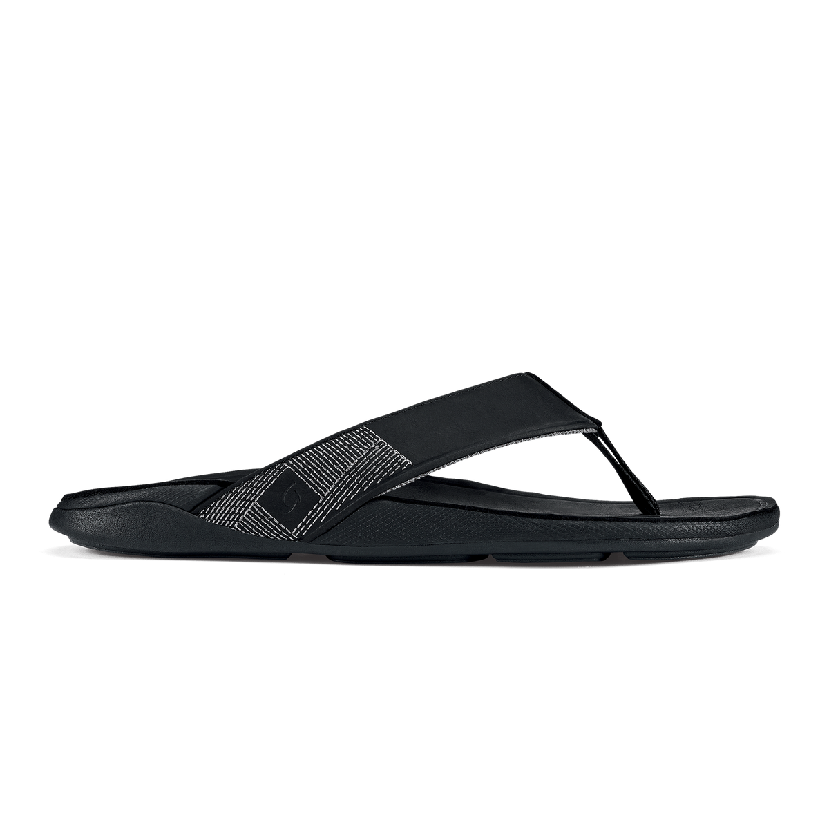 Tuahine Men's Waterproof Leather Beach Sandals - Black | Men OluKai cheap