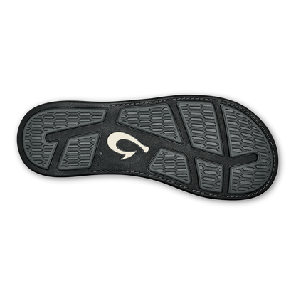 Tuahine Men's Waterproof Leather Beach Sandals - Black | Men OluKai cheap