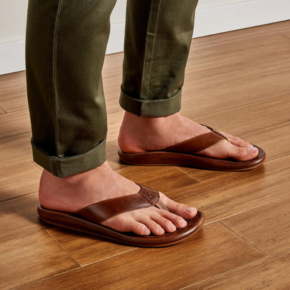 ‘Ilikai Men‘s Leather Sandals - Toffee | Men OluKai online