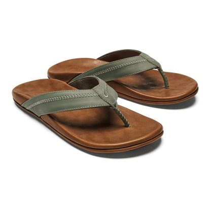 Hiapo - Odyssey Grey / Sahara Men’s Leather Beach Sandals | Men OluKai discount