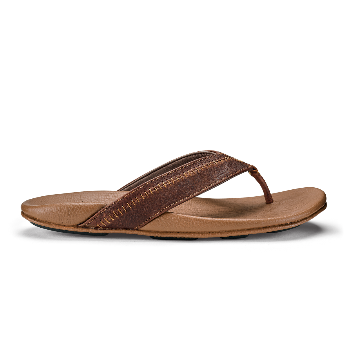 Hiapo -Dark Java / Toffee Men’s Leather Beach Sandals | Men OluKai for sale