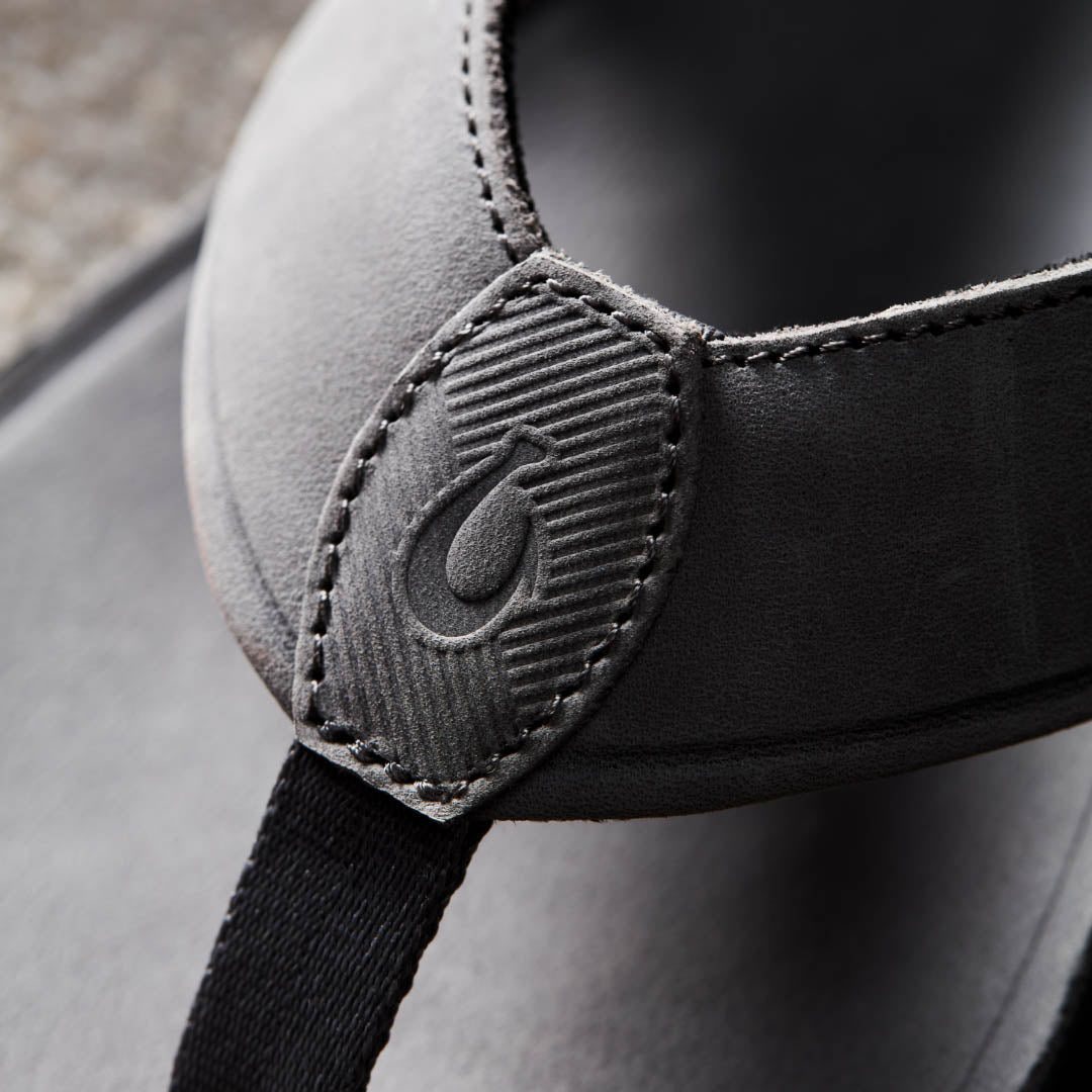 Tuahine Men's Waterproof Leather Beach Sandals - Rock | Men OluKai near me