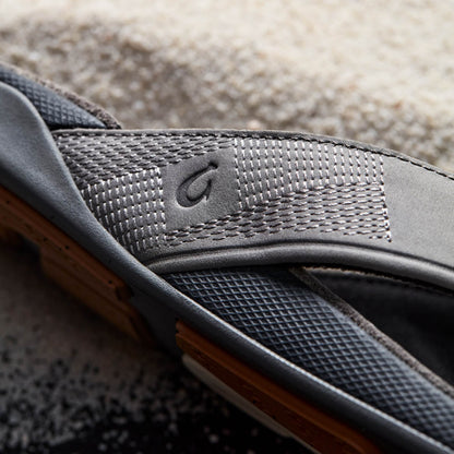 Tuahine Men's Waterproof Leather Beach Sandals - Rock | Men OluKai near me