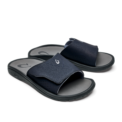 OluKai Nalu Slide - Trench Blue / Charcoal | Men's Sandals | Men OluKai discount