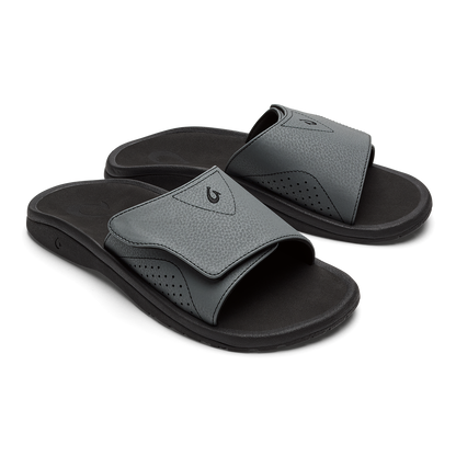 Nalu Slide - Rock / Black | Men OluKai cheap
