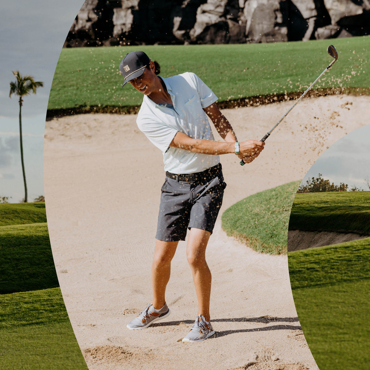 Manele Men’s Breathable Golf Shoes - Poi / Charcoal | Men OluKai near me