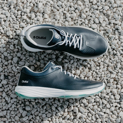 Mākena Men’s Waterproof Golf Shoes - Mood Indigo | Men OluKai online