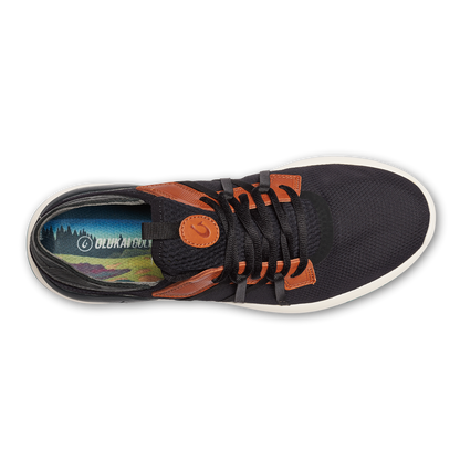 Manele Men’s Breathable Golf Shoes - Black / Dark Shadow | Men OluKai for sale