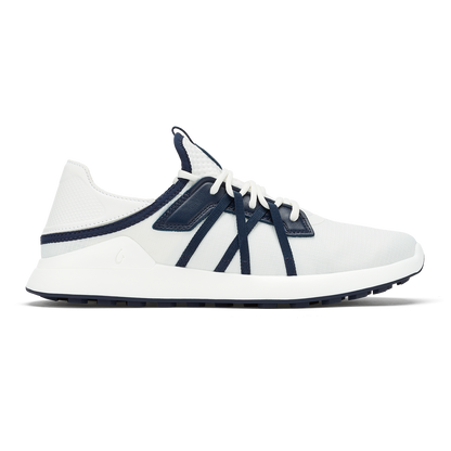 Manele Men’s Breathable Golf Shoes - Bright White / Mood Indigo | Men OluKai on sale