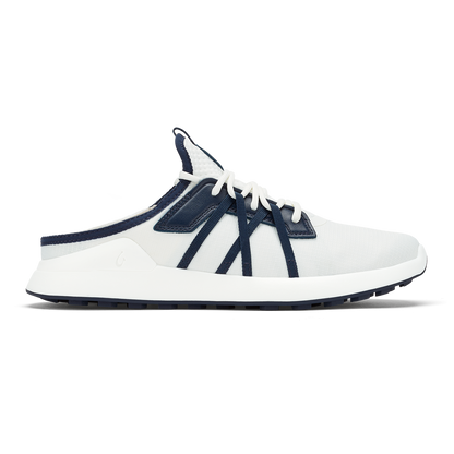 Manele Men’s Breathable Golf Shoes - Bright White / Mood Indigo | Men OluKai on sale
