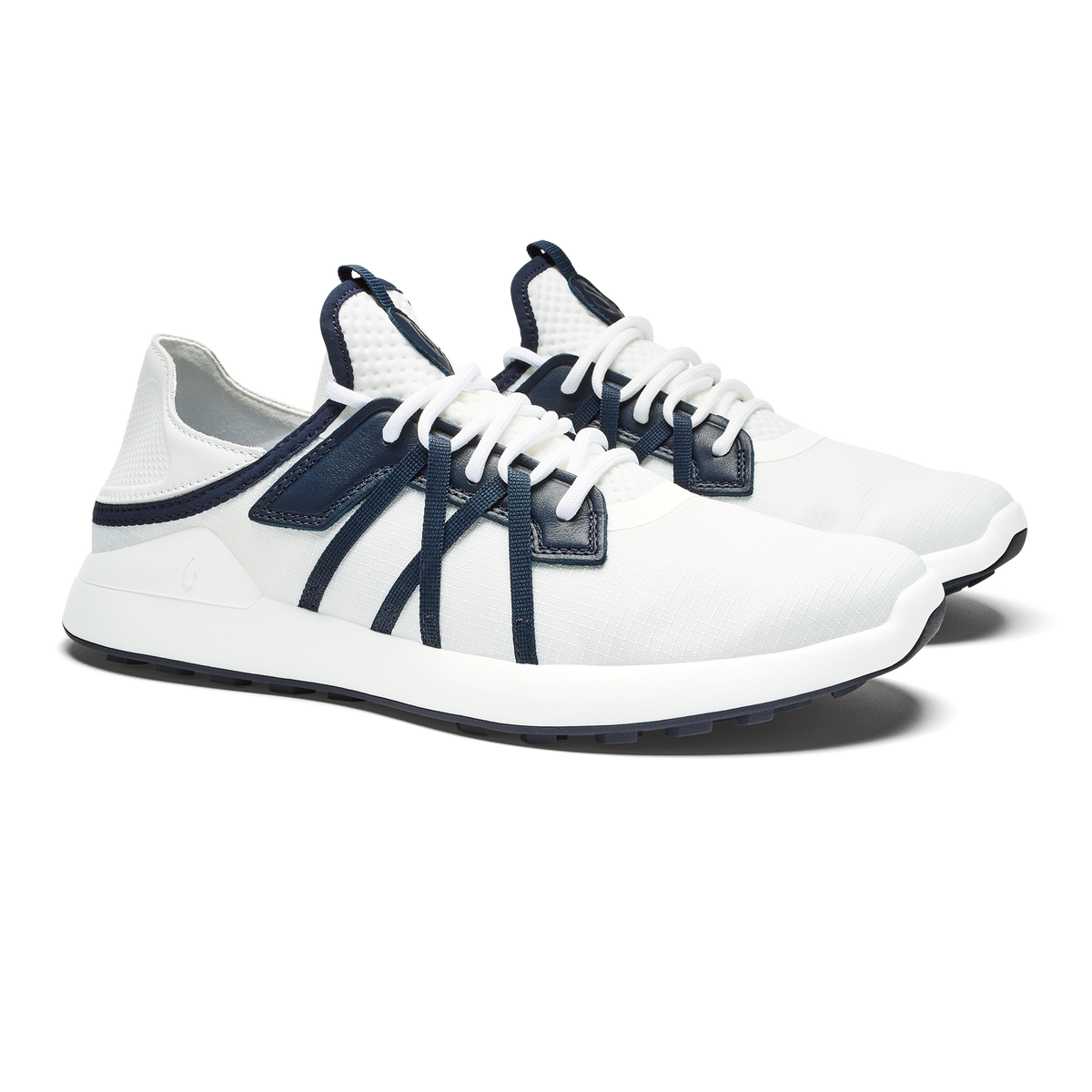 Manele Men’s Breathable Golf Shoes - Bright White / Mood Indigo | Men OluKai on sale