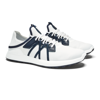 Manele Men’s Breathable Golf Shoes - Bright White / Mood Indigo | Men OluKai on sale