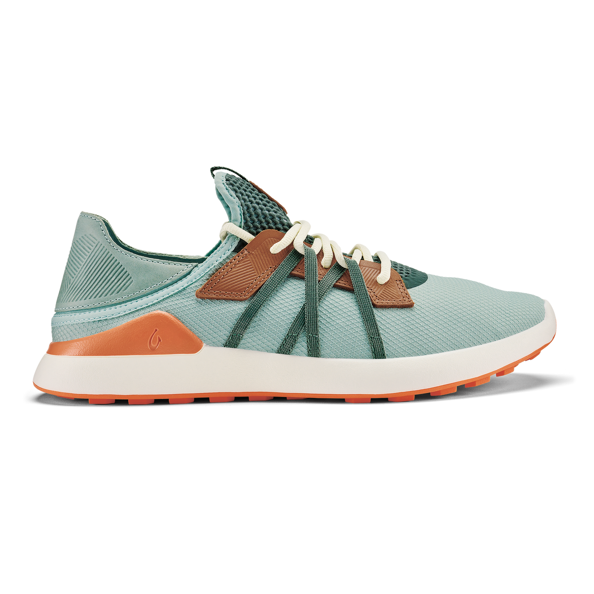 Manele Men’s Breathable Golf Shoes - Pale Moss / Molten Orange | Men OluKai sale