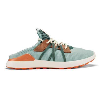 Manele Men’s Breathable Golf Shoes - Pale Moss / Molten Orange | Men OluKai sale
