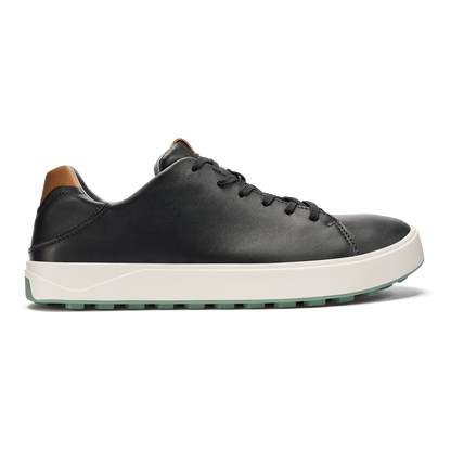 Wai‘alae Men’s Waterproof Leather Golf Shoes - Black | Men OluKai online