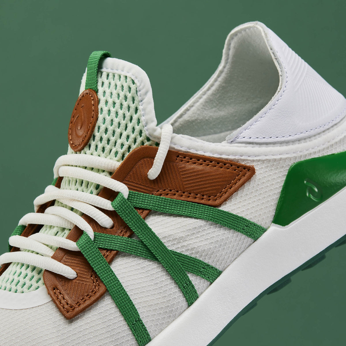 Manele Men’s Breathable Golf Shoes - White / Bamboo | Men OluKai discount