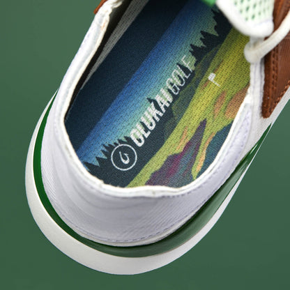Manele Men’s Breathable Golf Shoes - White / Bamboo | Men OluKai discount