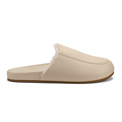 Kōnea Women’s Leather Slipper Mules - Bone | Women OluKai for sale
